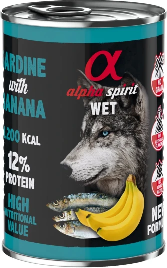 Alphaspirit Sardine With Banana 400 G 6 Pk/Ps