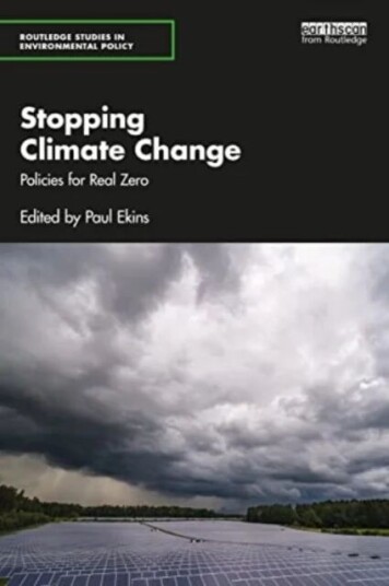 Stopping Climate Change Av Paul (University College London United Kingdom) Ekins