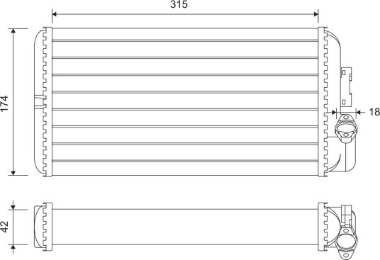 VALEO 811644 Varmeapparat register