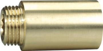 Nippelmuffe, messing 3/4" - 30 mm.