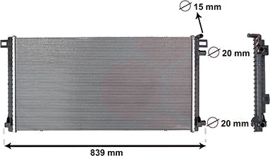 VAN WEZEL 03012702 Radiator, motorkjøling