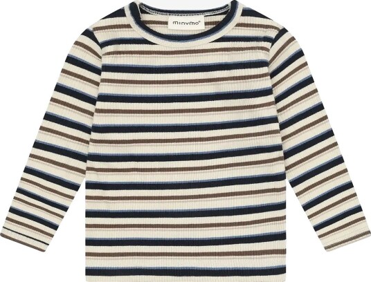 Minymo T-Shirt Ls Y/D Rib DARK SAPPHIRE 56