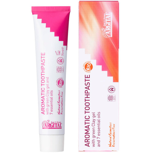 Økologisk tannpasta med grønn leire & eteriske oljer ARGITAL Bio Floral 75 ml Økologisk tannpasta med grønn leire & eteriske oljer ARGITAL Bio Floral 75 ml