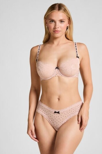 Hunkemöller V formet brasiliansk Dot Flock Rosa