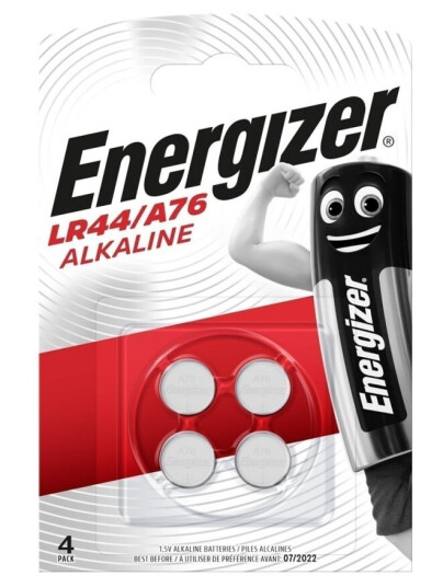 Energizer LR44/A76 Alkalisk Knappecellebatteri 4 Stk. - Universale Batterier