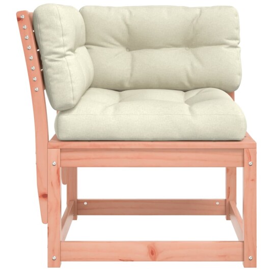 Hagesofa for hjørne med pute 73x73x78 cm heltre douglasgran 844687