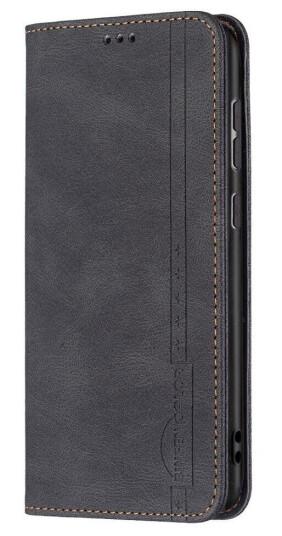 INCOVER Samsung Galaxy A73 (5G) BINFEN Flip Deksel i Mykt Skinn med Lommebok - Integrert Magnet - Svart