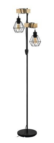 Townshend 5 Gulvlampe H1665 sort/brun, E27, 2X60W