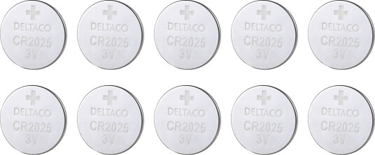 Deltaco Ultimate Alkaline Batterier - 10-pack CR2025