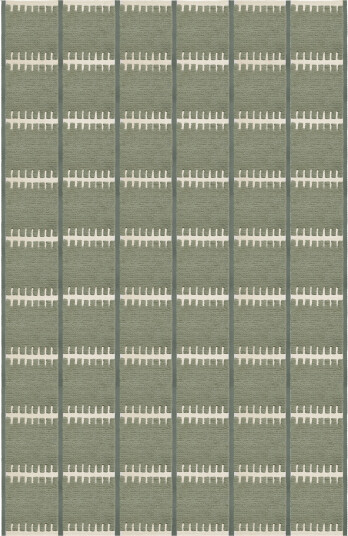 Layered Lilly Wool Rug 180x270 cm Green