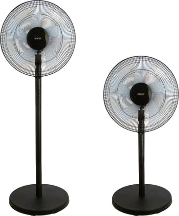 Sogo Floor Fan 16/40cm Black Vifte
