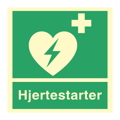 Jo Safety Hjertestarter Etterlysende vinyl 300 x mm 6302029PVRR