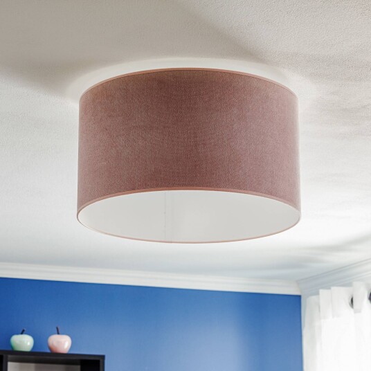 Duolla Taklampe pastellfarget rulle Ø 45cm rosa