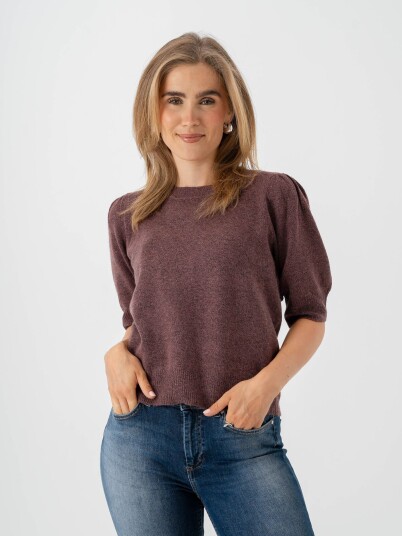 Only Rica Life 2/4 Pullover Knit Brun XS Only Rica Life 2/4 Pullover Knit Brun XS