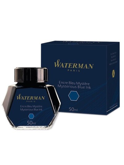 Waterman Fountain Pen Ink  Mysterious Blå  50ml Bottle