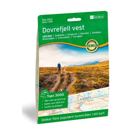 Topo 3000 Dovrefjell Vest turkart 1:50000