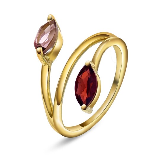 Pan Jewelry Mirage ring med rosa stener størrelse Mirage ring med rosa stener 50