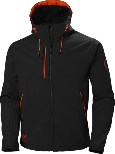 Helly Hansen Workwear Chelsea Evolution 74140_990 Softshelljakke svart/rød Str . L