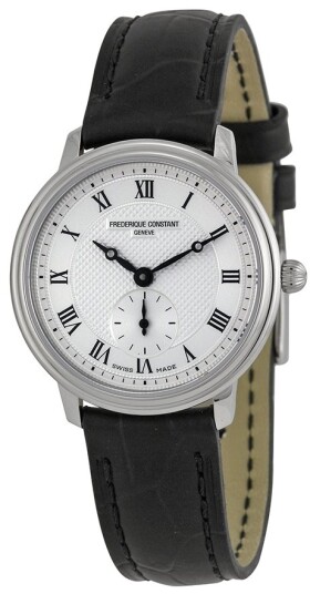 Frederique Constant Dameklokke FC 235M1S6 Classics Sølvfarget/Lær Frederique Constant Dameklokke FC 235M1S6 Classics Sølvfarget/Lær
