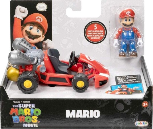 Jakks Mario Kart The Movie Super Mario Kart Figur 7 cm