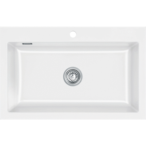 Lavabo Mera 80 kjøkkenvask 80x51 cm, blank hvit Lavabo Mera 80 kjøkkenvask 80x51 cm, blank hvit