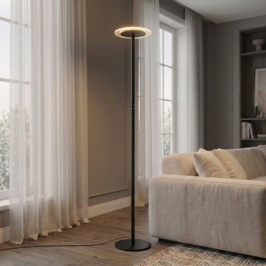 Gulvlampe Arcchio Frile dimmbar Svart Stue Aluminium Moderne 190.5 Svart