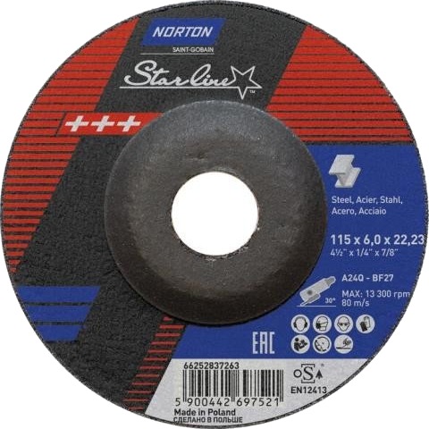 Norton Abrasives 66252837268 Slipeskive, vinkelsliper Norton Abrasives 66252837268 Slipeskive, vinkelsliper