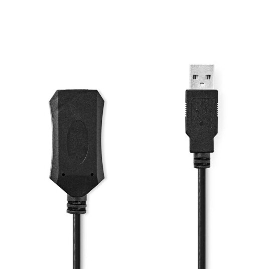 Nedis Aktiv USB A-Kabel 2.0 10m Rund - 480 Mbps - Svart Nedis Aktiv USB A-Kabel 2.0 10m Rund - 480 Mbps - Svart