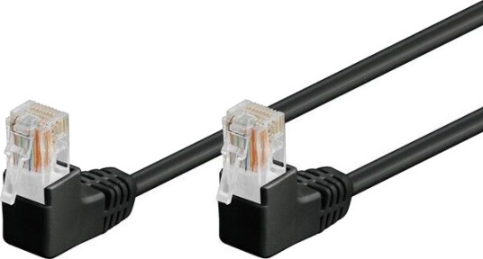 Goobay CAT 5e 0,5 m Vinklet Nettverkskabel Svart