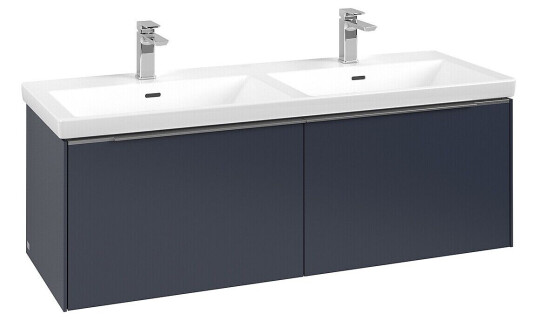 Villeroy & Boch  Subway 3.0 Servantskap m/2 skuffer 1272x429x478 mm Blå Matt