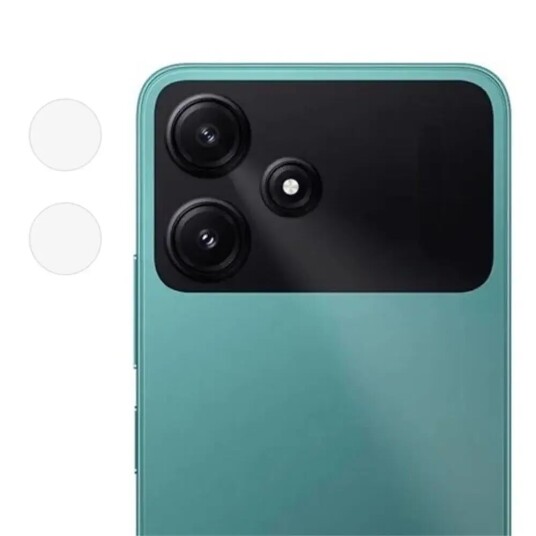 INCOVER Xiaomi Redmi 12 / 12 (5G) / Poco M6 Pro (5G) Plastbeskyttelse for Kameralinse - Gjennomsiktig
