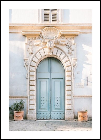 Blue tones of Rome Italy travel photography Poster Plakat / 100x150cm
