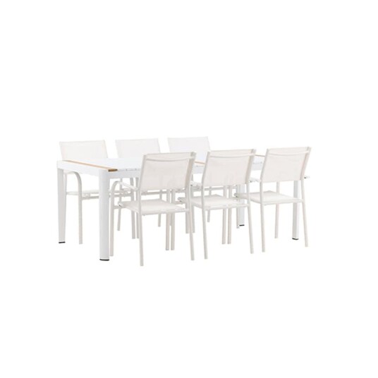 Spisegruppe Venture Home Togo med 6 Santorini Stoler Spisegruppe Venture Home Togo med 6 Santorini Stoler
