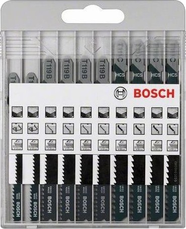 Bosch 10 Deler Stikksagbladsett for Tre - Basic for Wood Bosch 10 Deler Stikksagbladsett for Tre - Basic for Wood