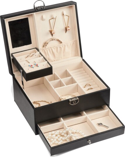 Gillian Jones Large Classic Jewelry Box 952 g Black 12010 Gillian Jones Large Classic Jewelry Box 952 g Black 12010