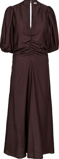 co’couture Maxikjole Heracc SS Puff Dress Brun