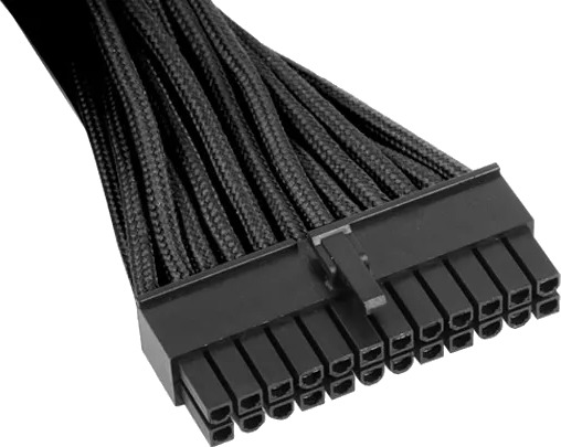 Silverstone 24-Pins ATX Strømforlengelseskabel 30 cm Svart Silverstone 24-Pins ATX Strømforlengelseskabel 30 cm Svart