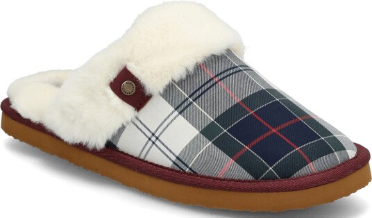 Barbour Barbour Claudia Tartan Slipper - LT EVERGREEN FESTIVE TARTAN - 41