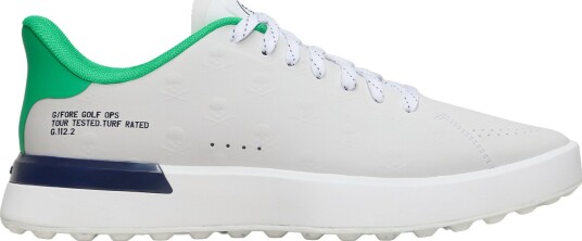 G/Fore G.112 Embossed Skull & Tees Golfsko herre Snow Clover