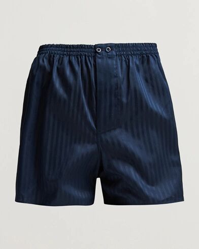 Zimmerli of Switzerland Mercerized Cotton Boxer Shorts Navy