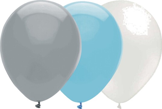Ballongkungen Ballongkombo Grå Lyseblå Hvit 15-pakning 3063