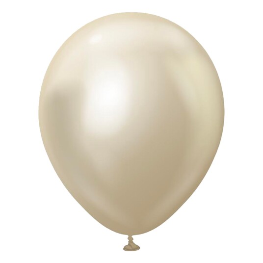 Ballongkungen AB Lateksballonger Professional Store White Gold Chrome - 25-pakning