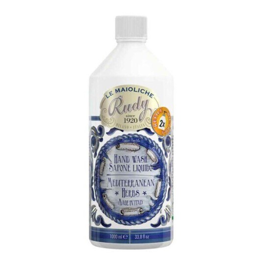 Rudy Profumi Maioliche refill håndsåpe 1L Mediterranean herbs Rudy Profumi Maioliche refill håndsåpe 1L Mediterranean herbs