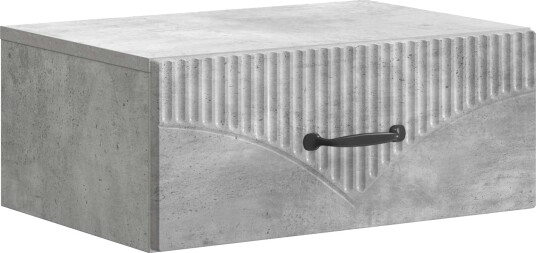  Vegghengt Nattbord Betonggrå 49 x 34,5 x 20 cm Konstruert tre