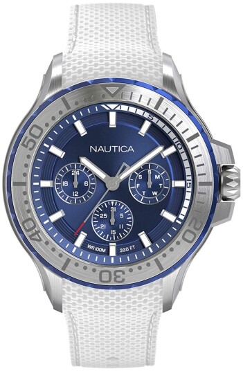 Nautica Herreklokke NAPAUC001 Blå/Gummi Ø49 mm Nautica Herreklokke NAPAUC001 Blå/Gummi Ø49 mm