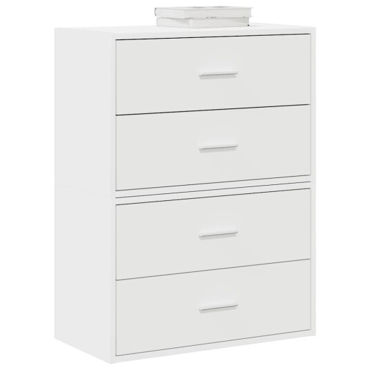 Skap med 2 skuffer 2 stk hvit 60x31x40 cm konstruert tre 8721158577016 Skap med 2 skuffer 2 stk hvit 60x31x40 cm konstruert tre 8721158577016