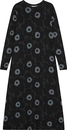 Marimekko Kjole Kolmin Unikko Svart