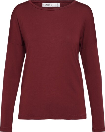 Femilet Yara T Shirt Long Sleeves Burgundy 40 Femilet Yara T Shirt Long Sleeves Burgundy 40