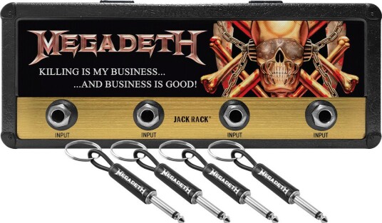 Megadeth  Magnetic Jack Rack with 4 Guitar Plug Keychains