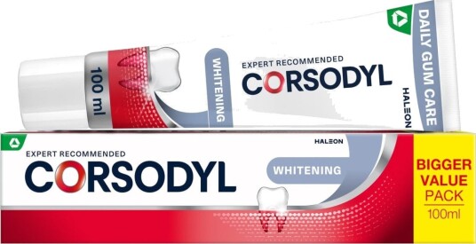 Corsodyl Tannkrem Daily Whitening 100 ml.